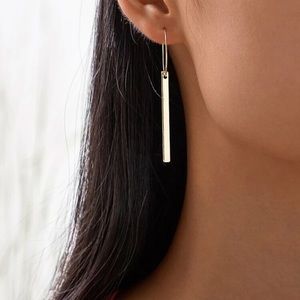 BOGO Gold Hoop Bar Earrings Jewelry Dangle